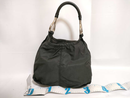PRADA Prada Pla Hoop Metal Handle Handbag