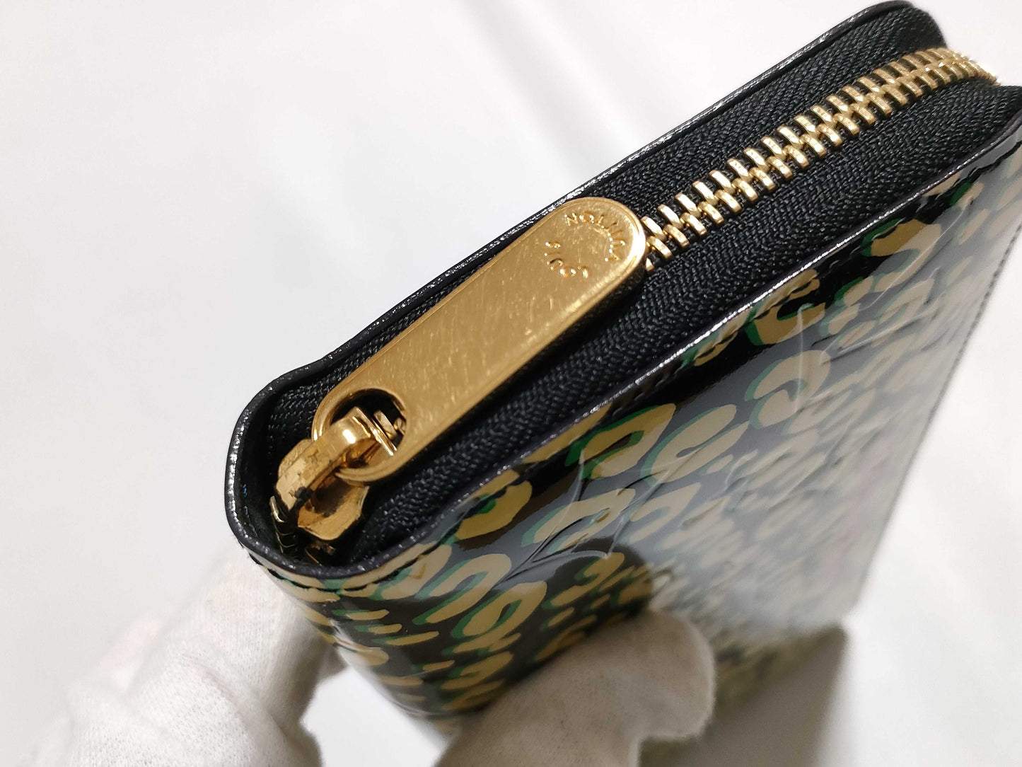 LOUIS VUITTON Monogram Vernis Leopard Print Zippy Wallet M91475 Wallet