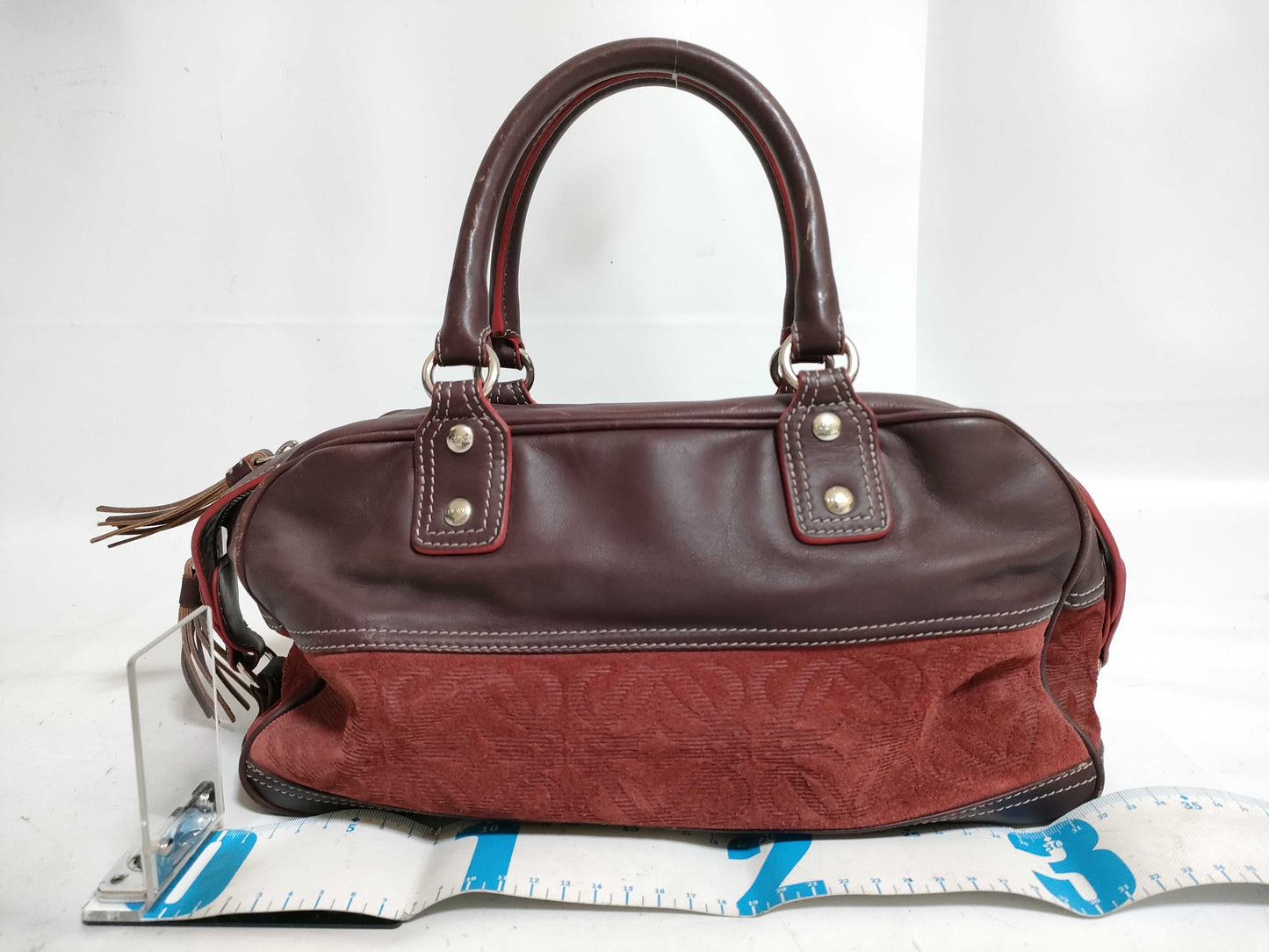 LOEWE Repeat Anagram Suede Handbag