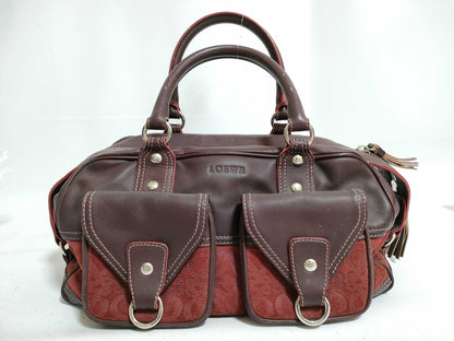 LOEWE Repeat Anagram Suede Handbag