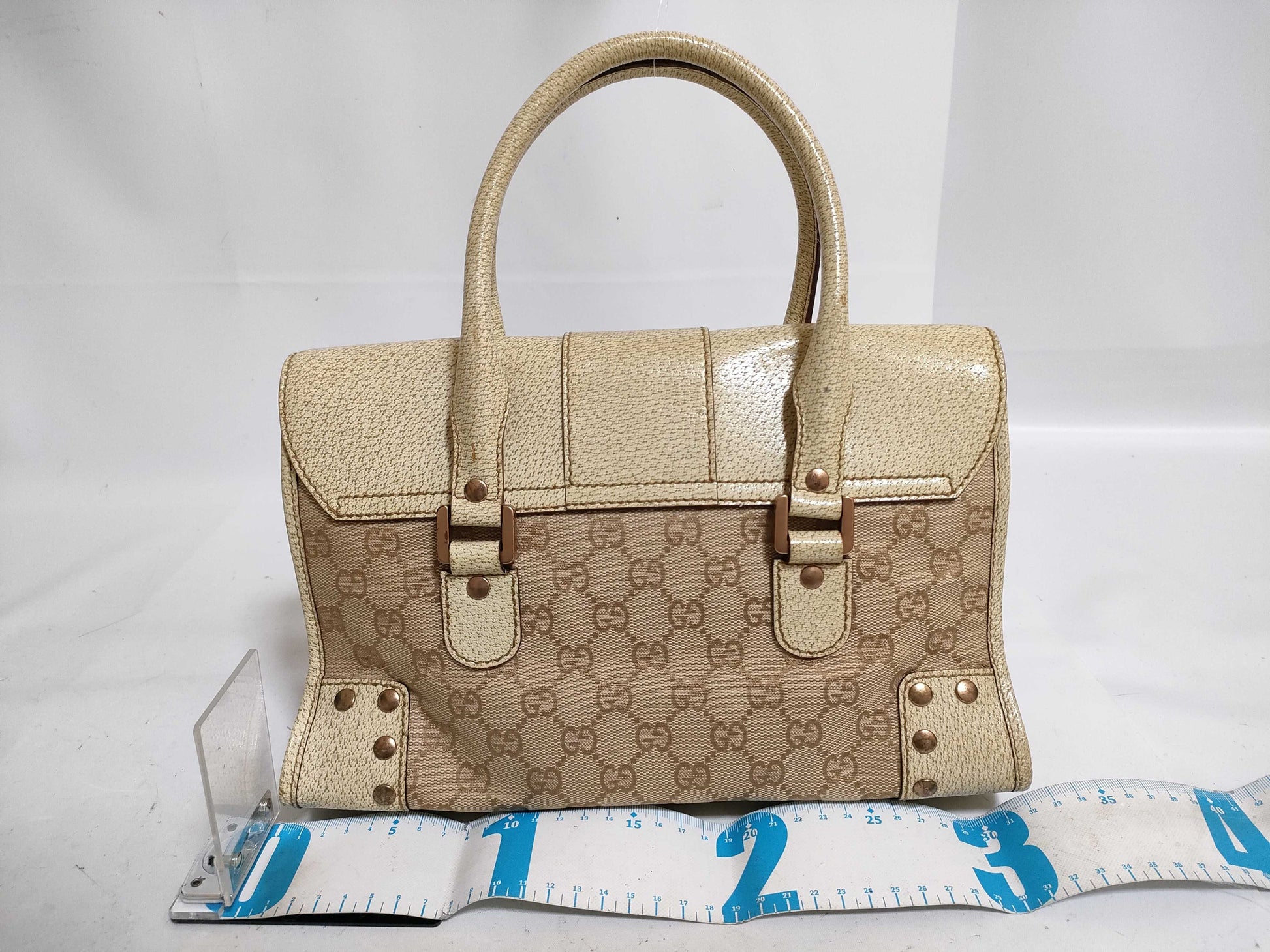 GUCCI GG Canvas Turnlock Handbag