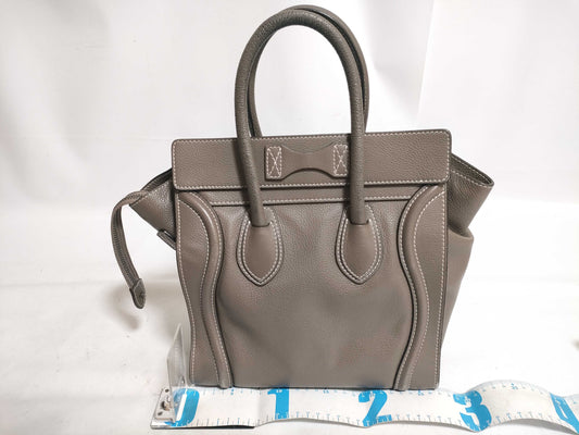 CELINE Luggage Micro Shopper Handbag