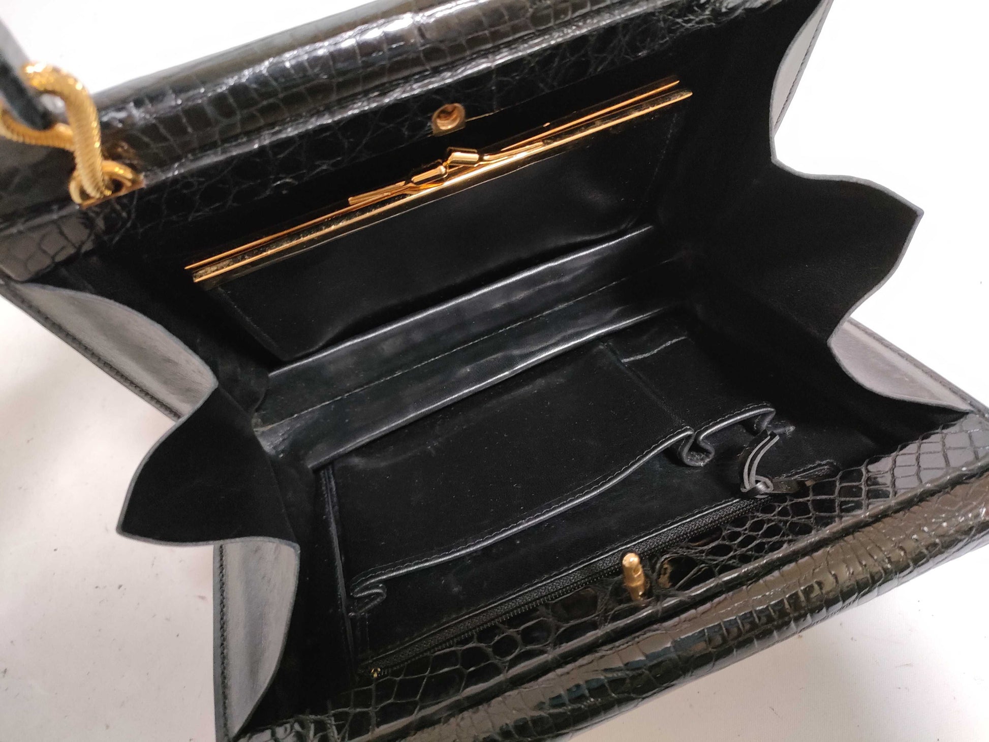 Morabito Shining Crocodile Vendome Handbag