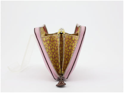 HERMES Azap Silk In Compact Mauve Sylvestre Epsom Leather Wallet with U Stamp 