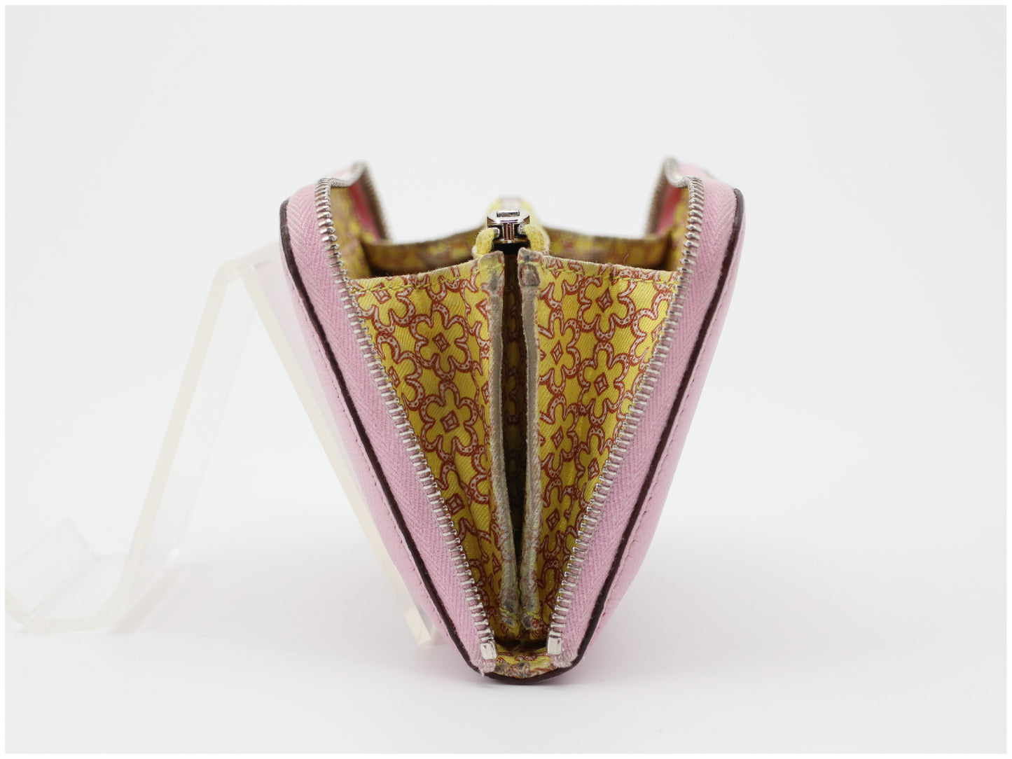 HERMES Azap Silk In Compact Mauve Sylvestre Epsom Leather Wallet with U Stamp 