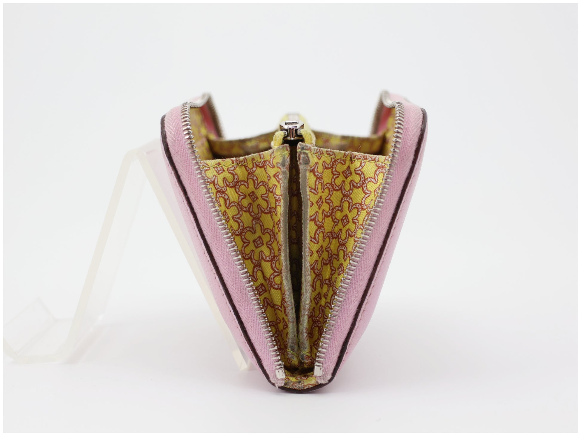 HERMES Azap Silk In Compact Mauve Sylvestre Epsom Leather Wallet with U Stamp 