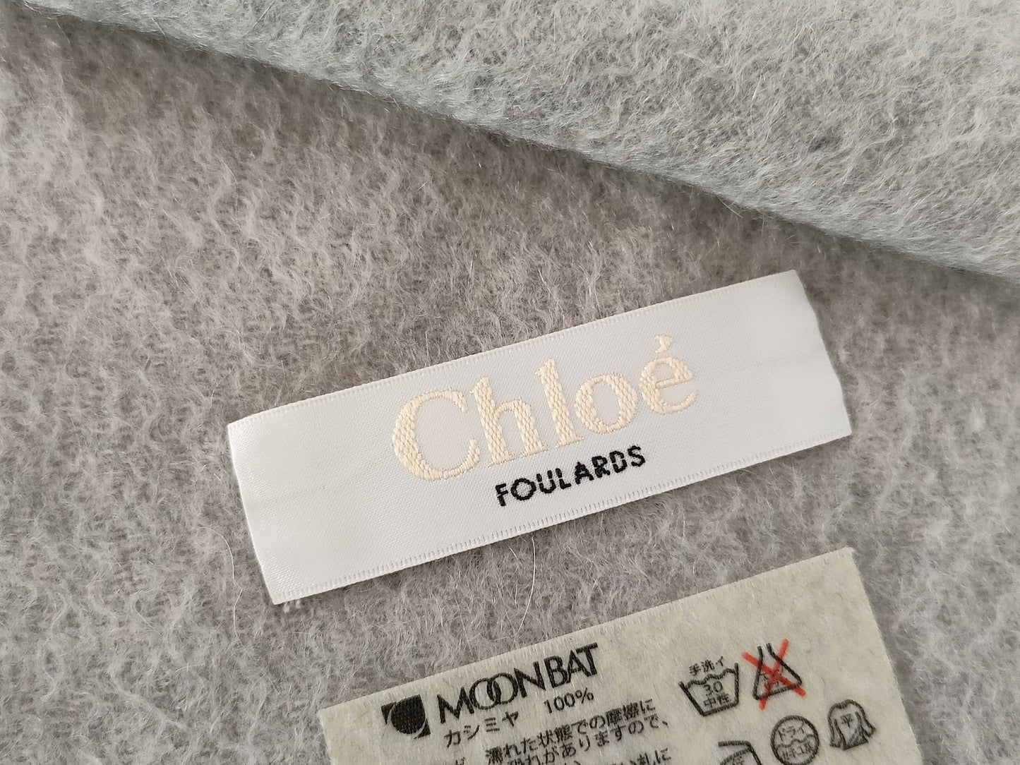 Chloe 100% Cashmere Embroidered Logo Scarf