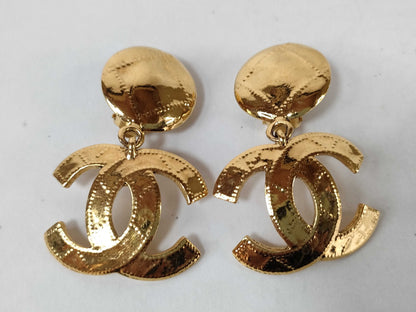 CHANEL Chanel Swing Earrings Gold 94P Earrings