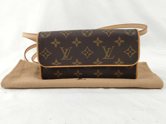 LOUIS VUITTON Monogram Pochette Twin PM M51854/CA0959 Shoulder Bag