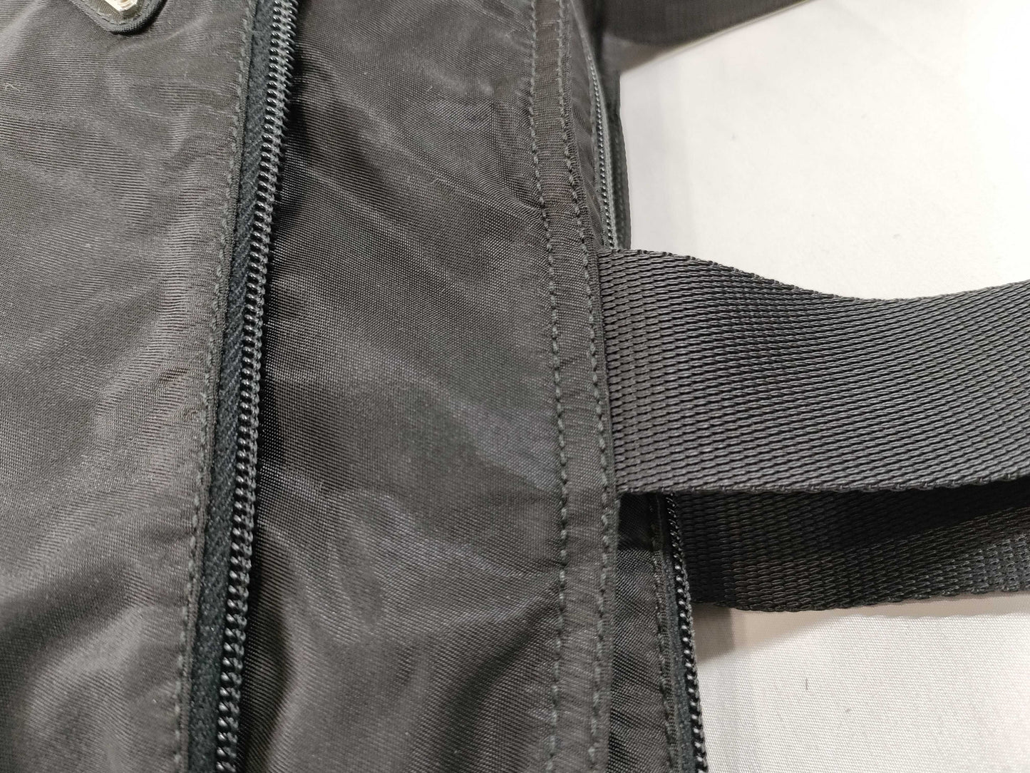 PRADA Prada Tote Bag, Black Nylon with Silver Hardware