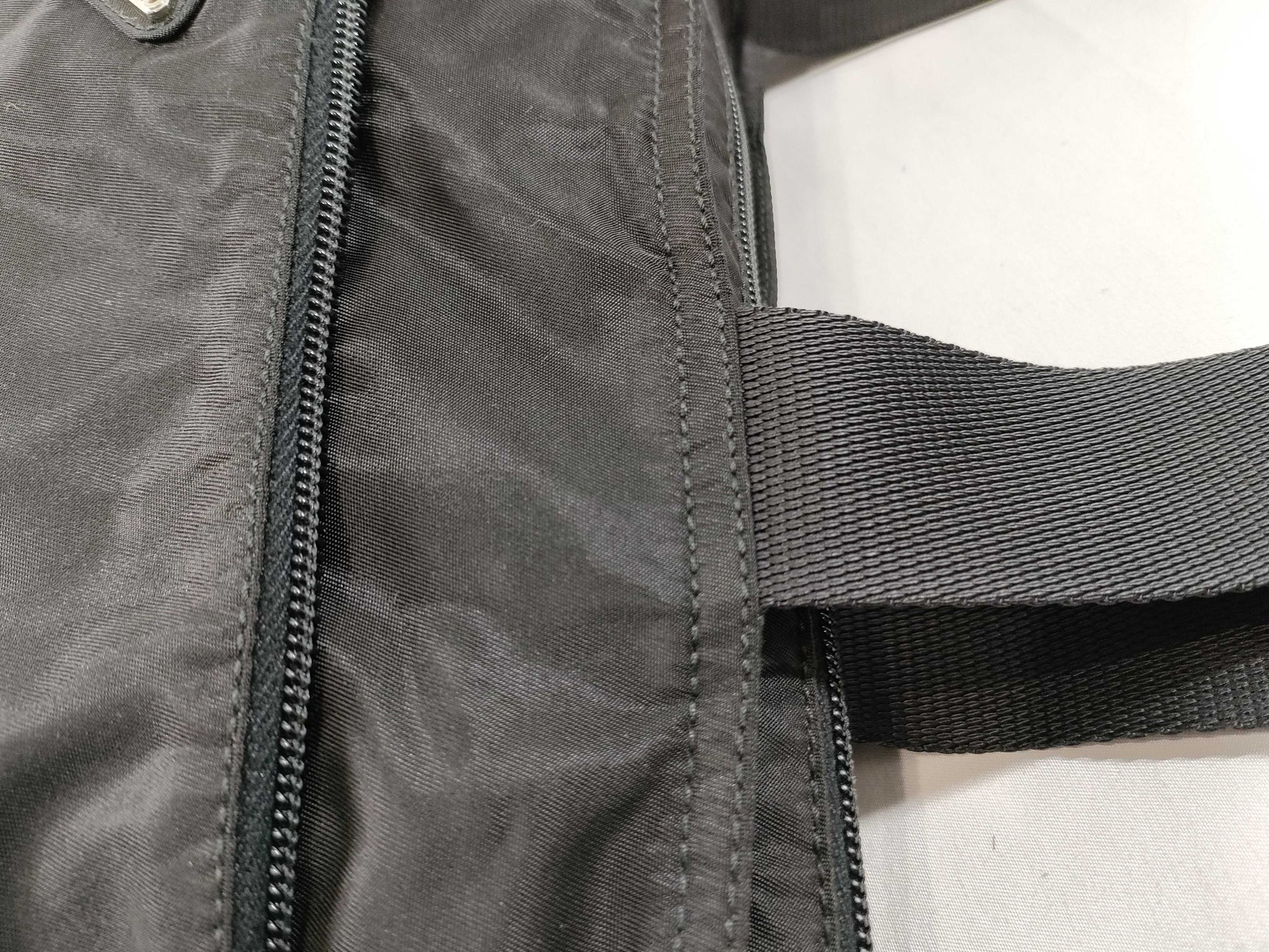 PRADA Prada Tote Bag, Black Nylon with Silver Hardware