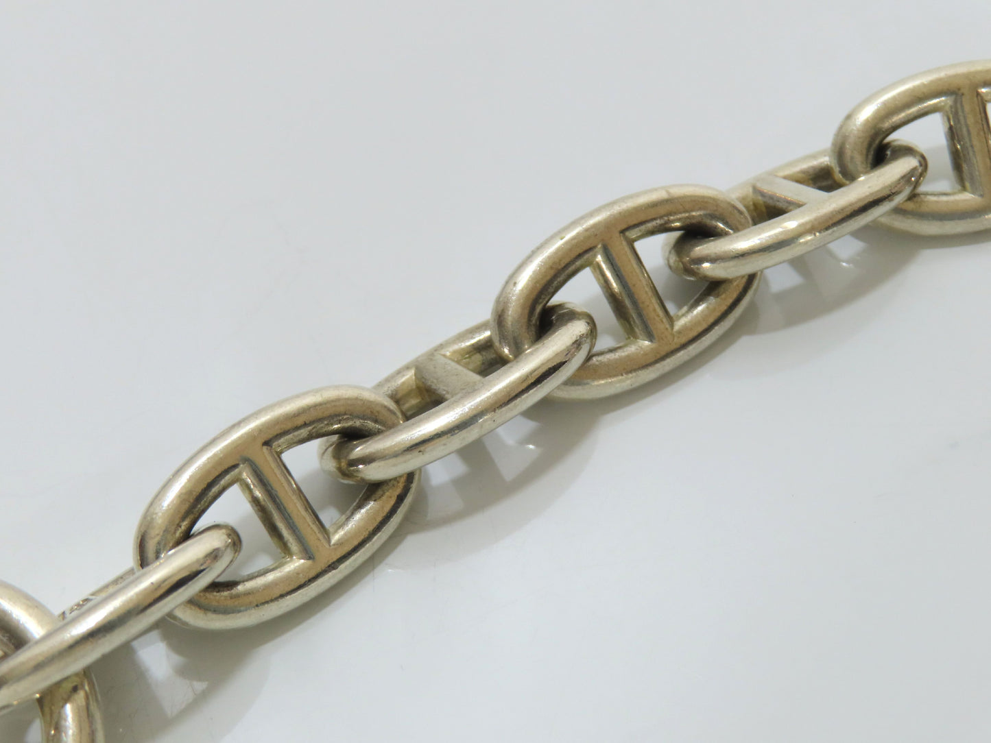 HERMES Chaine d'Ancre TGM Margiela-era Stamped 9-Link SV925 Bracelet 87.1g