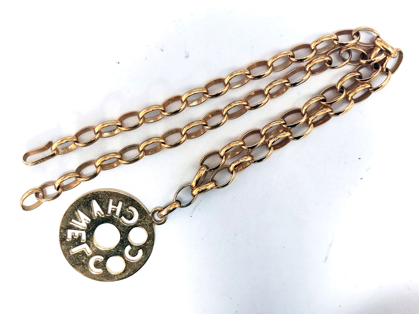 CHANEL CHANEL Logo Circle Necklace Necklace