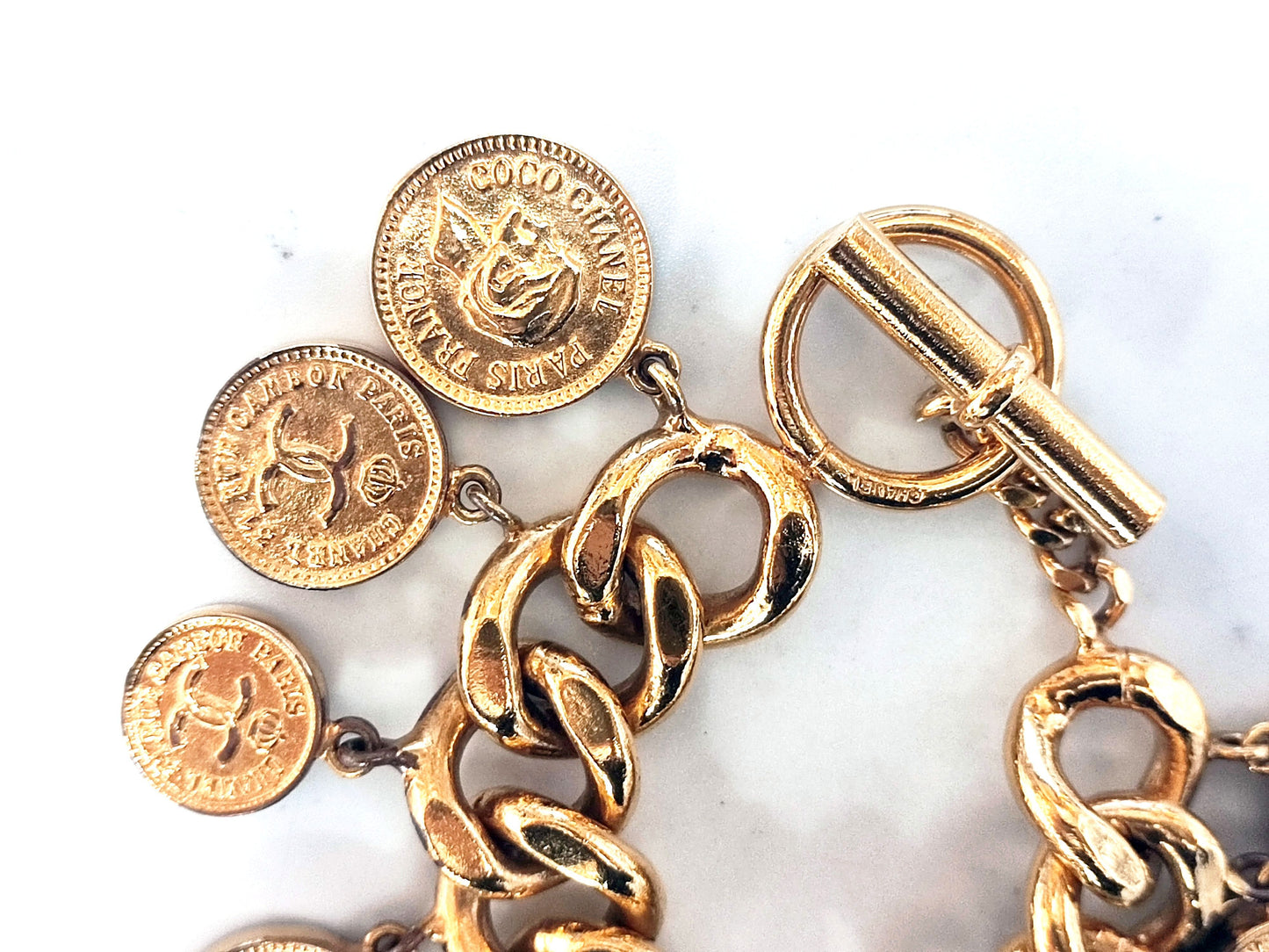 CHANEL Coin Mademoiselle 10-Strand Bracelet Bracelet/Bangle