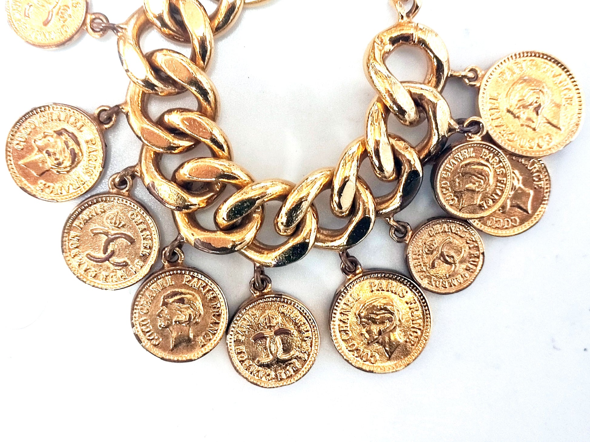 CHANEL Coin Mademoiselle 10-Strand Bracelet Bracelet/Bangle