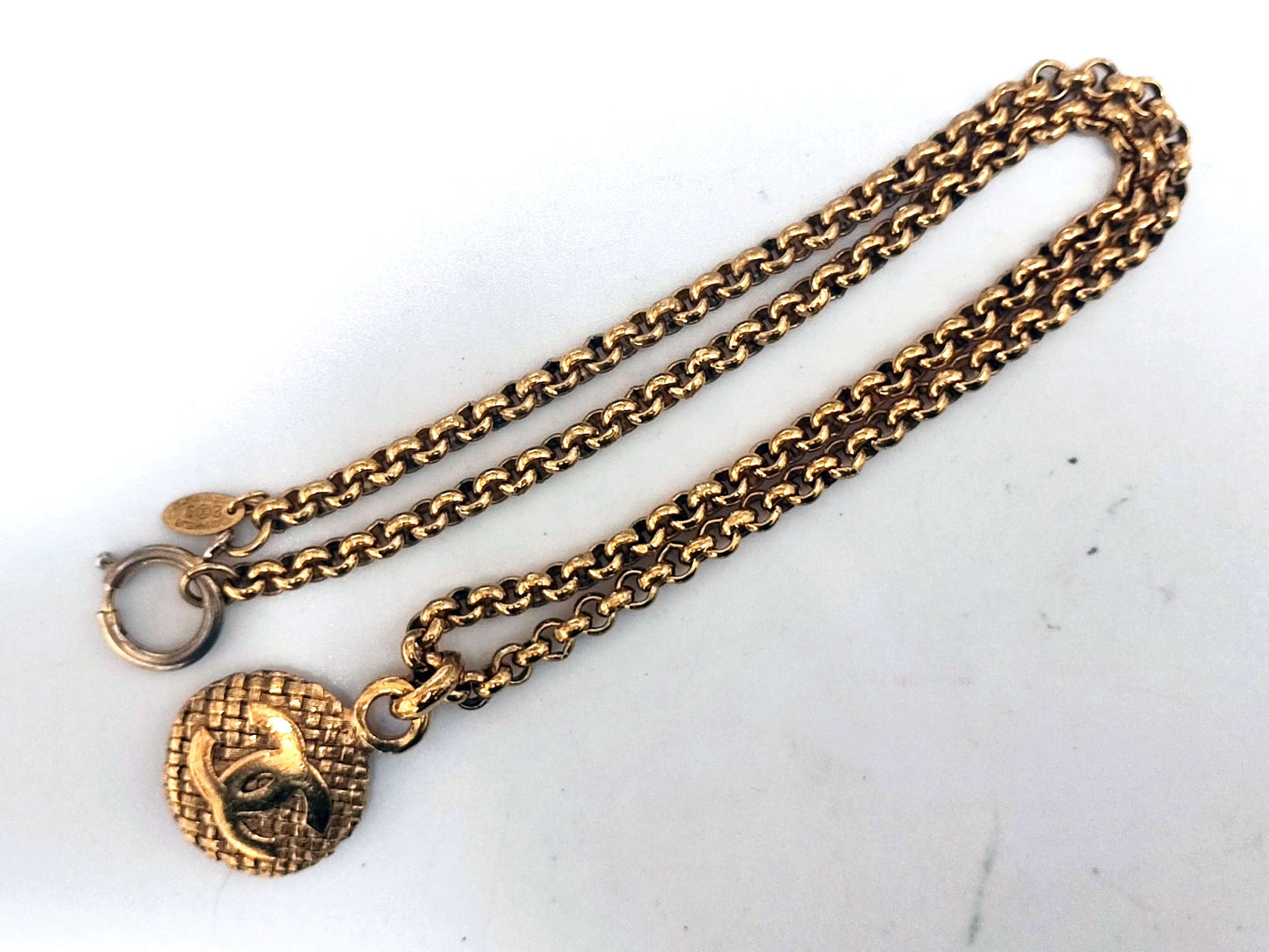 CHANEL Coco Mark Mesh Necklace 29 Necklace