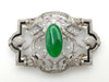 Jadeite, Ruby, Sapphire, and Diamond PT850 Obi Clasp, 23.0g 