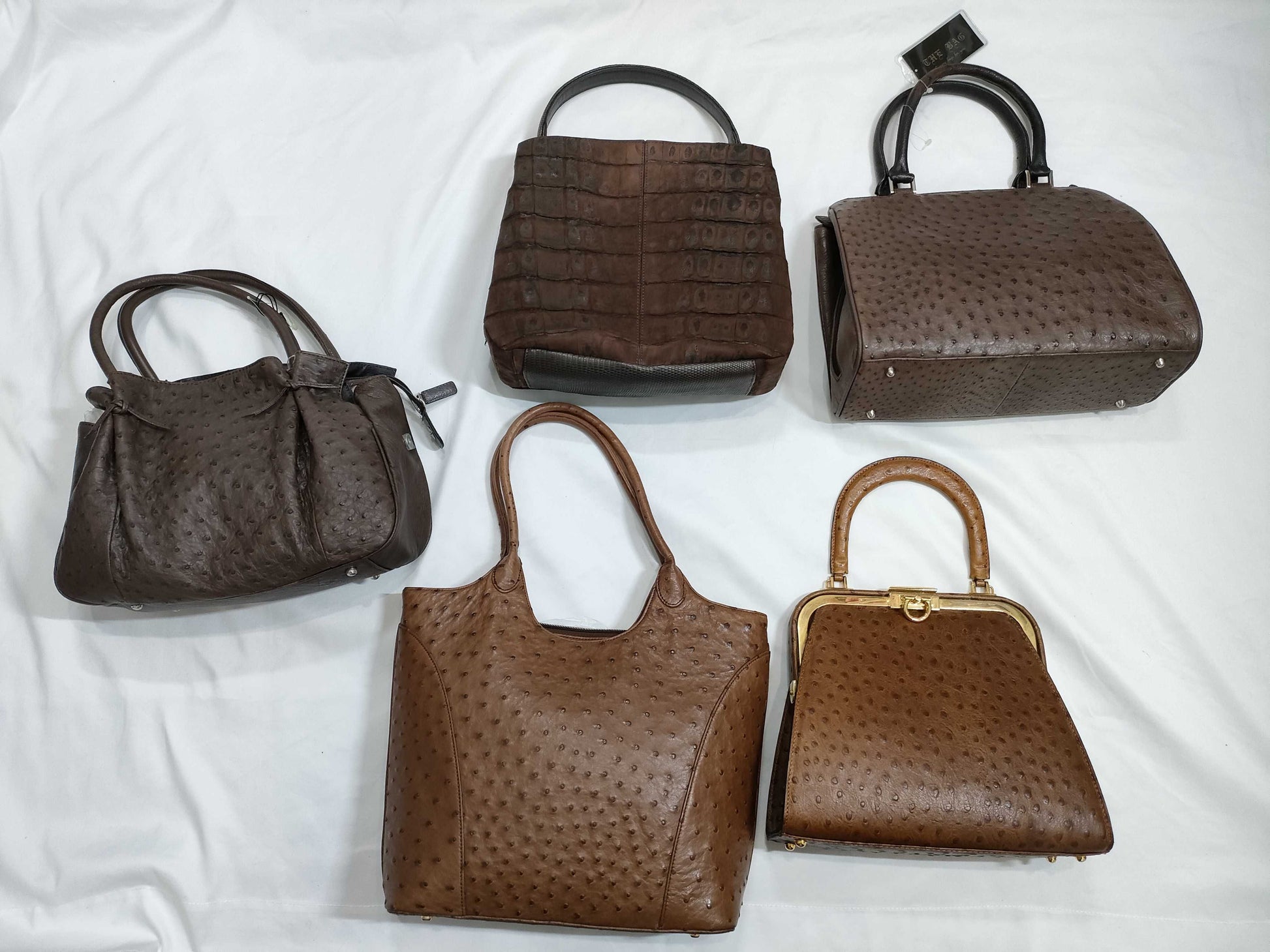 Ostrich handbag x 5 bags