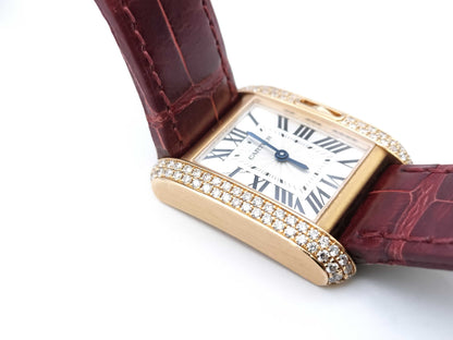 Cartier Tank Anglaise SM WT100013 358032461TX Quartz K18 Women's Watch