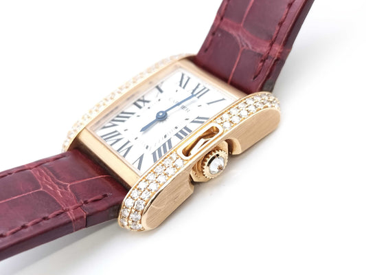 Cartier Tank Anglaise SM WT100013 358032461TX Quartz K18 Women's Watch