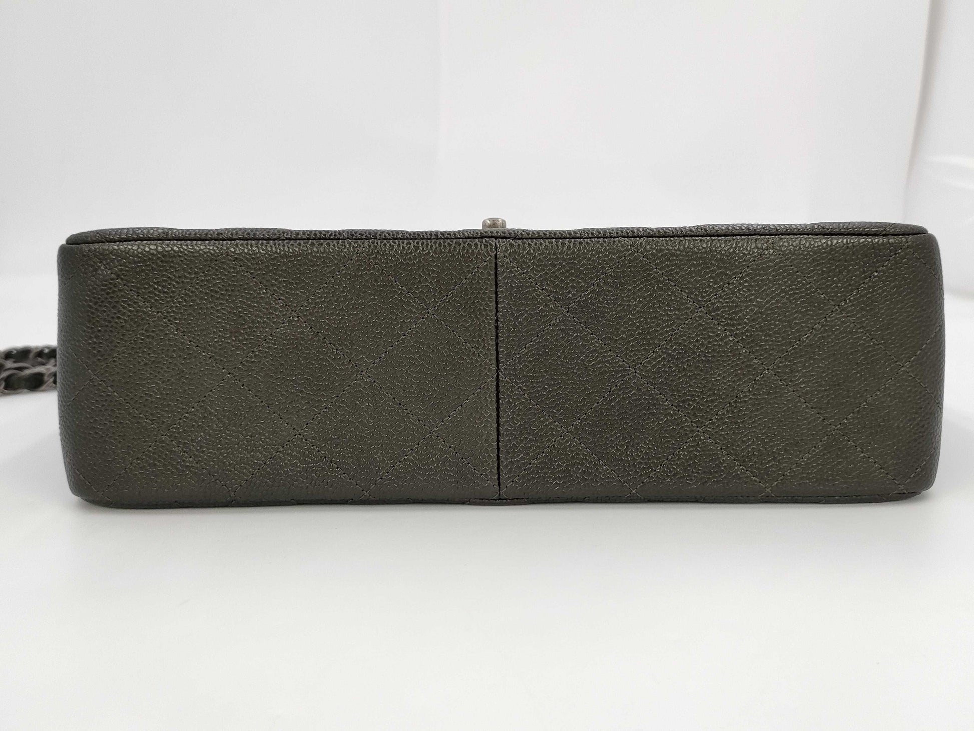 CHANEL Matelasse 30 Double Chain Shoulder Bag in Black Caviar Leather with Double Flap, A58600 24009324