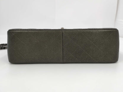 CHANEL Matelasse 30 Double Chain Shoulder Bag in Black Caviar Leather with Double Flap, A58600 24009324