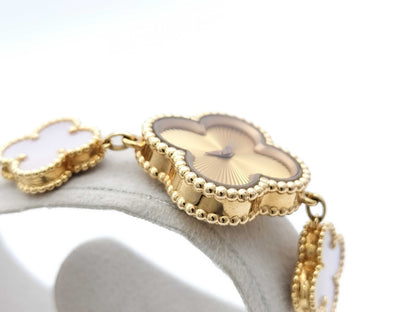 Van Cleef & Arpels Sweet Alhambra VCARO90100 HH108982 2386240 Quartz 18K Gold Women's Watch