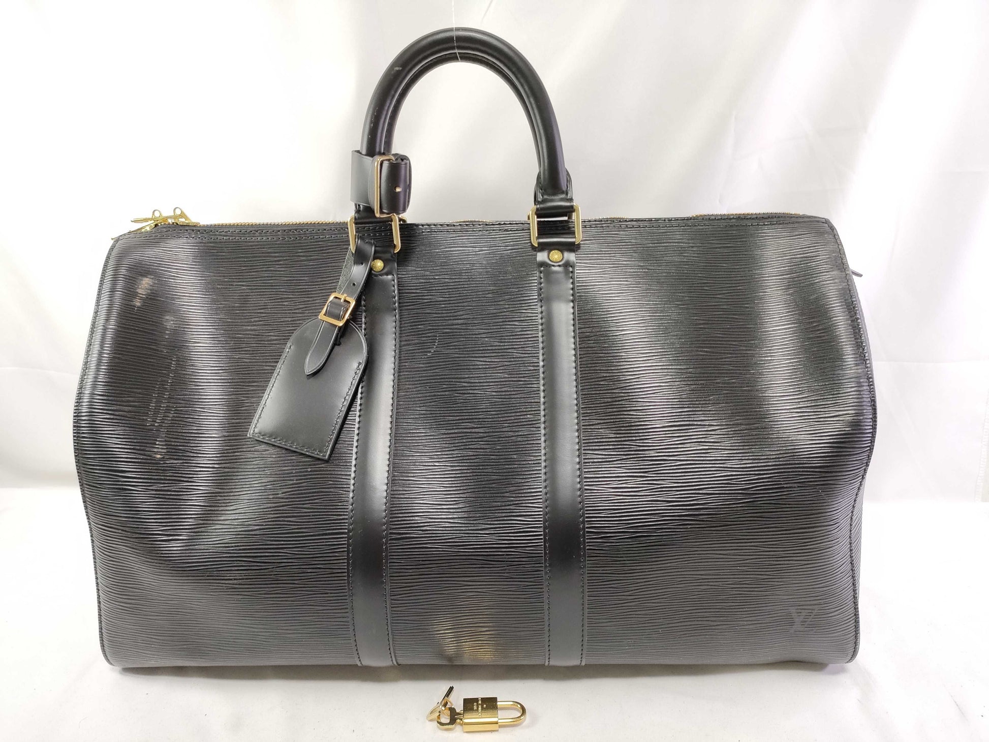 LOUIS VUITTON Epi Keepall Boston Bag