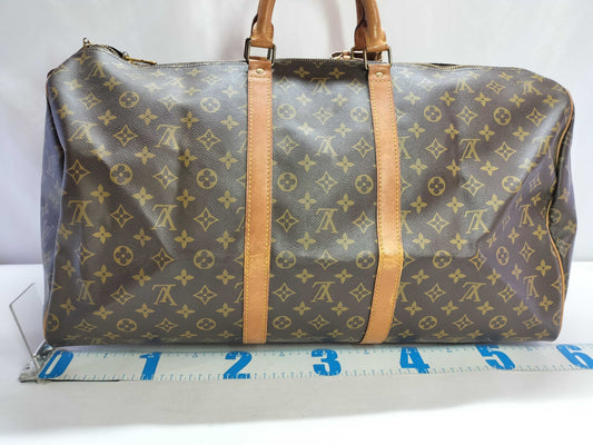 LOUIS VUITTON Monogram Louis Vuitton Keypol 55 Boston Bag