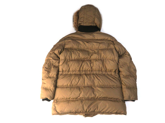 MONCLER AFFTON Down Jacket, Size 4, Brown