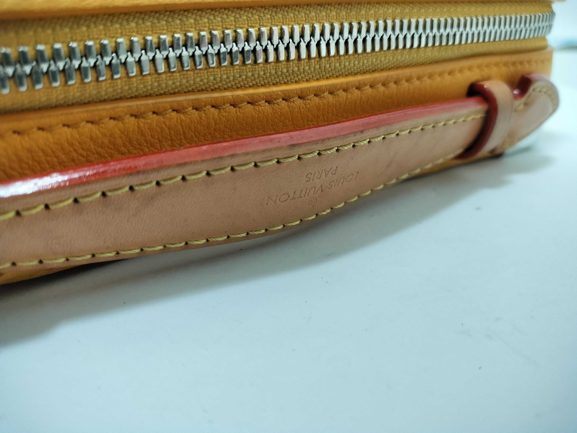 LOUIS VUITTON M59669 Virgil Abloh Handle Soft Trunk Saffron RFID Verified Handbag