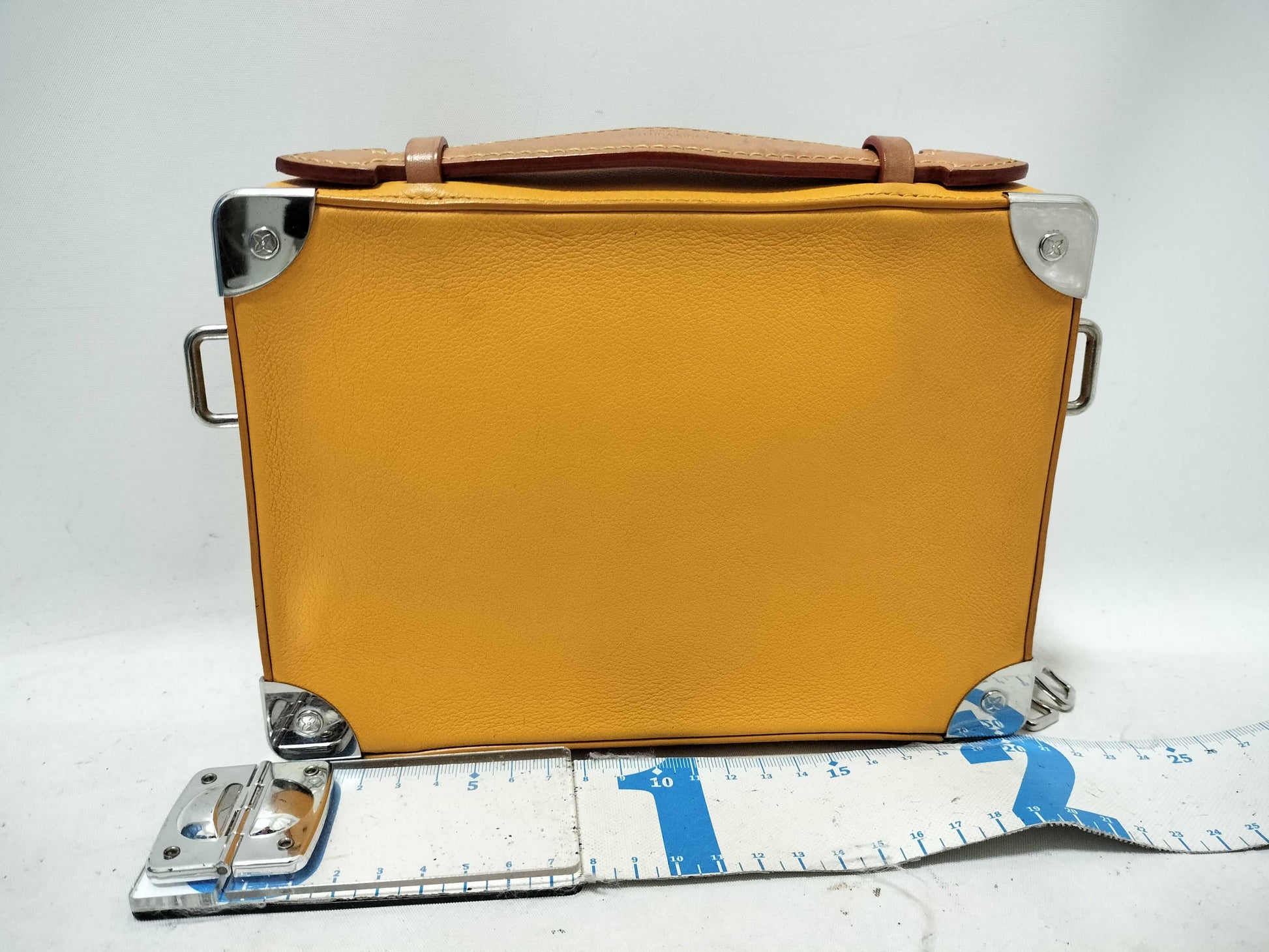 LOUIS VUITTON M59669 Virgil Abloh Handle Soft Trunk Saffron RFID Verified Handbag
