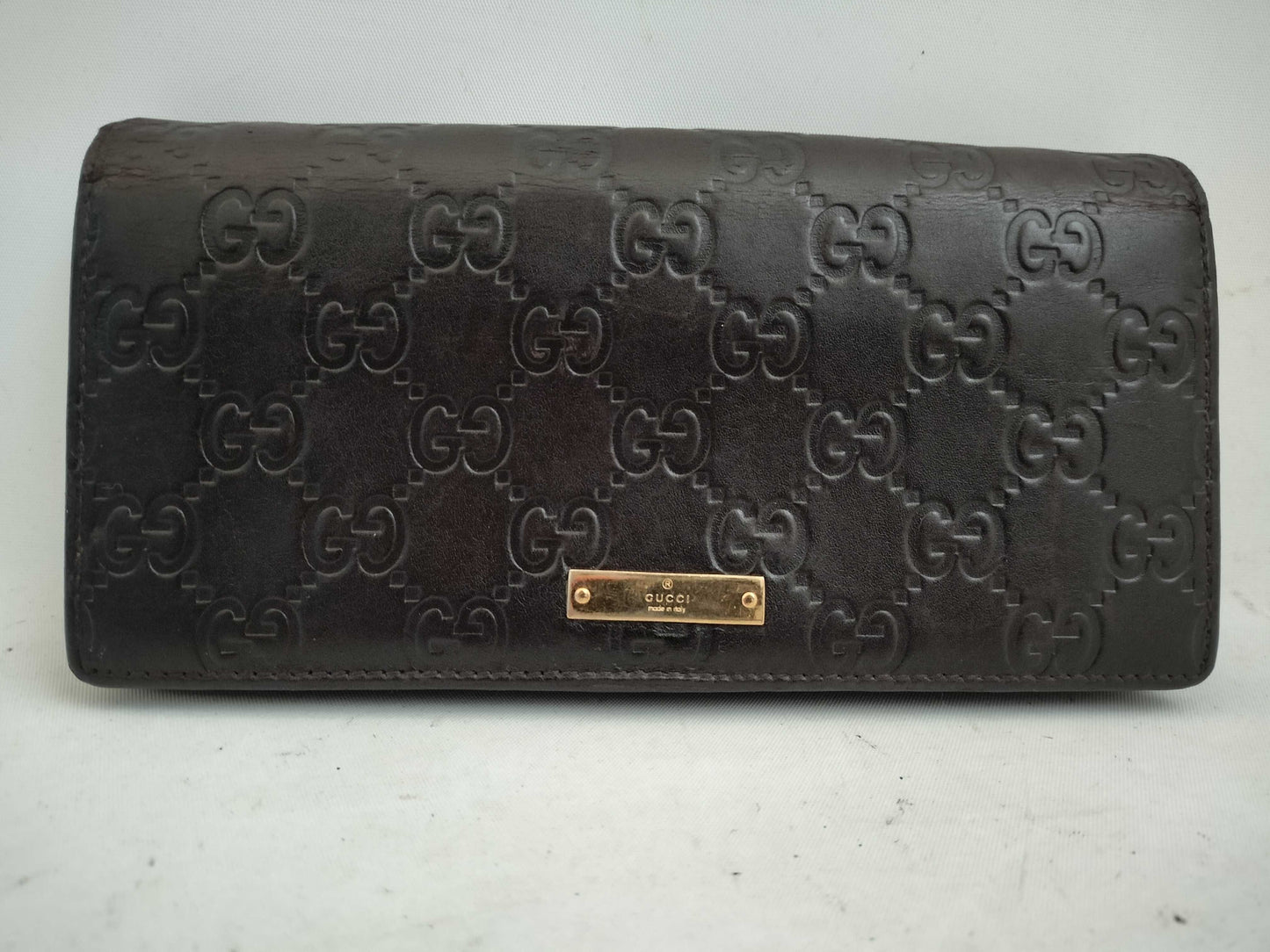 GUCCI Guccissima Chain Wallet with Gold Hardware