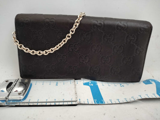 GUCCI Guccissima Chain Wallet with Gold Hardware