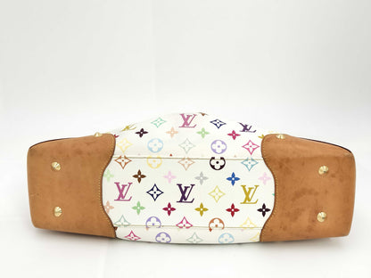 LOUIS VUITTON LV Judy GM Monogram Multicolor M40253 White Pink Purse