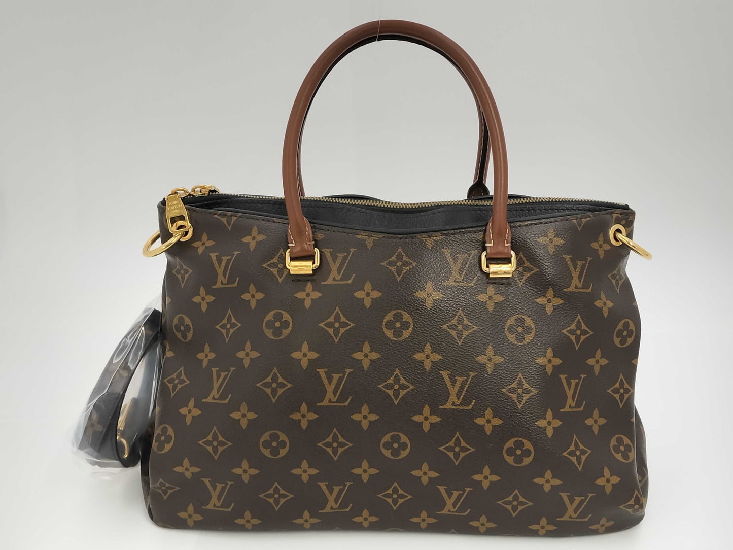 LOUIS VUITTON LV Pallas Monogram M41064 SN4124 Brown Tote Bag
