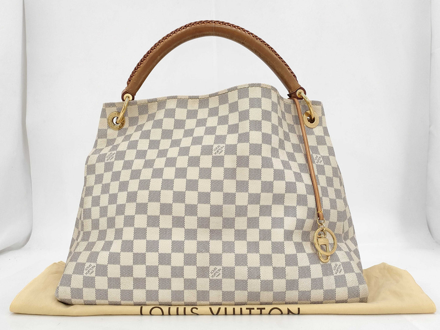 LOUIS VUITTON Louis Vuitton Damierzul Artzi MM Tote Bag N41174 CA4191 Keyring Bag