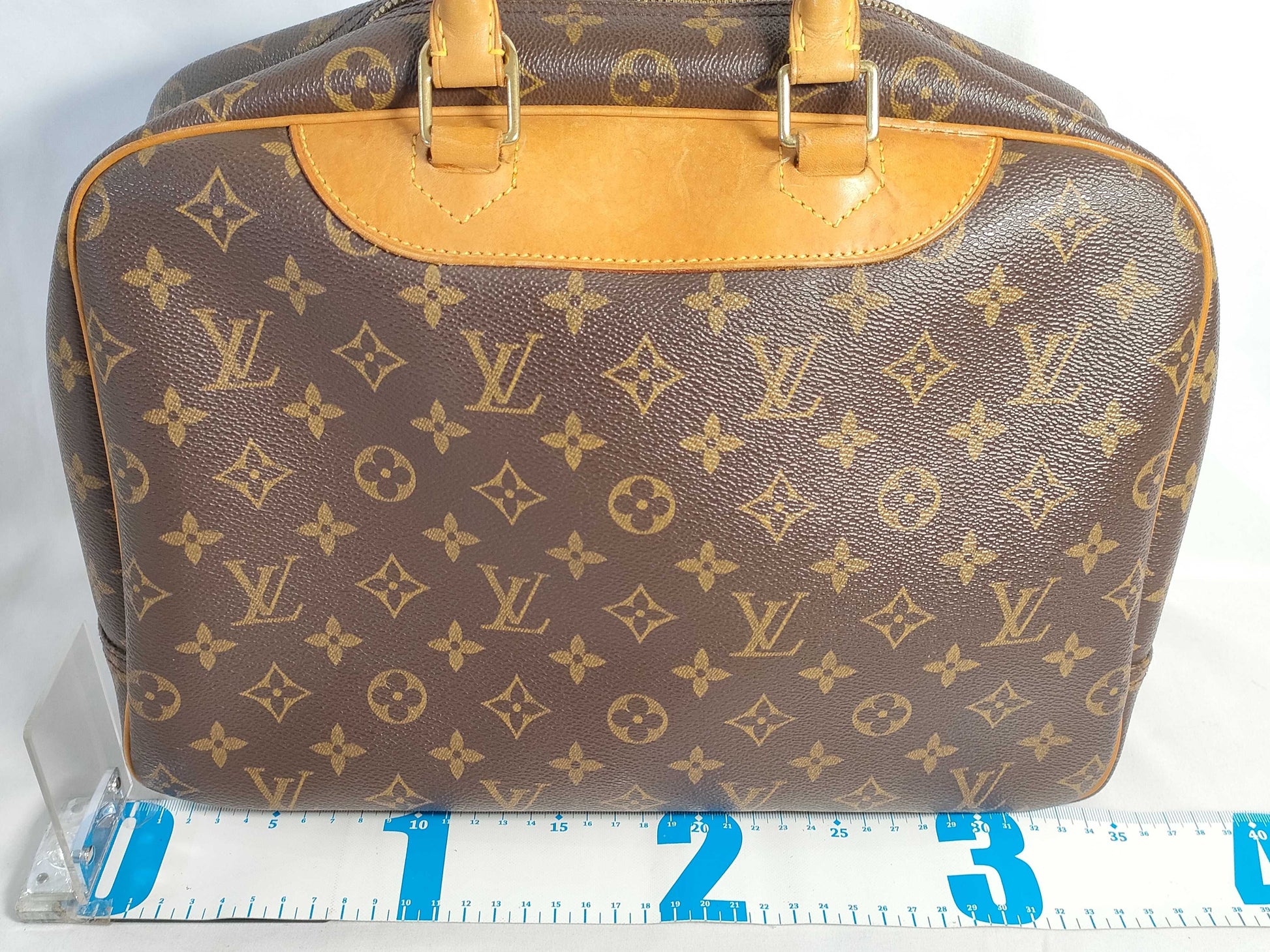 LOUIS VUITTON Monogram Louis Vuitton Monogram Deauville M47270 Serial Blush Boring Vanity Handbag