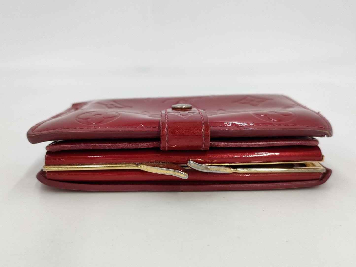 LOUIS VUITTON Louis Vuitton Monogram Verni Portefeuille Viennois Pomme Dame Folding Wallet M91980 Wallet