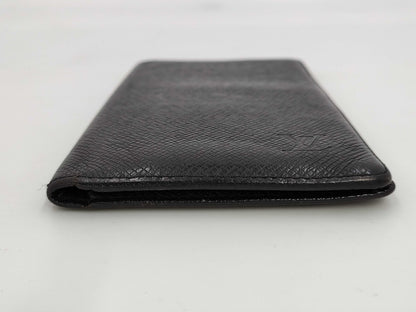 LOUIS VUITTON Louis Vuitton Taiga Wallet Black Wallet