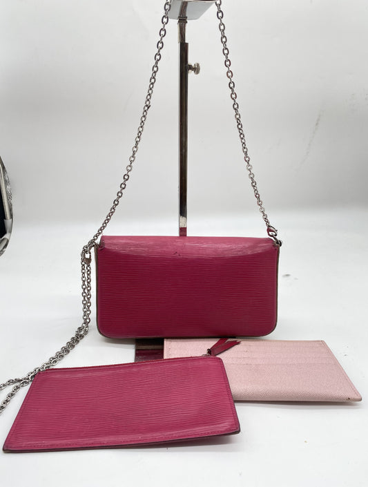 LOUIS VUITTON M61754 Epi Pochette Ferrychen with Pouch Shoulder Bag