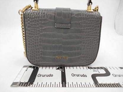 miu miu miu miu crocodile 2-way shoulder bag/handbag