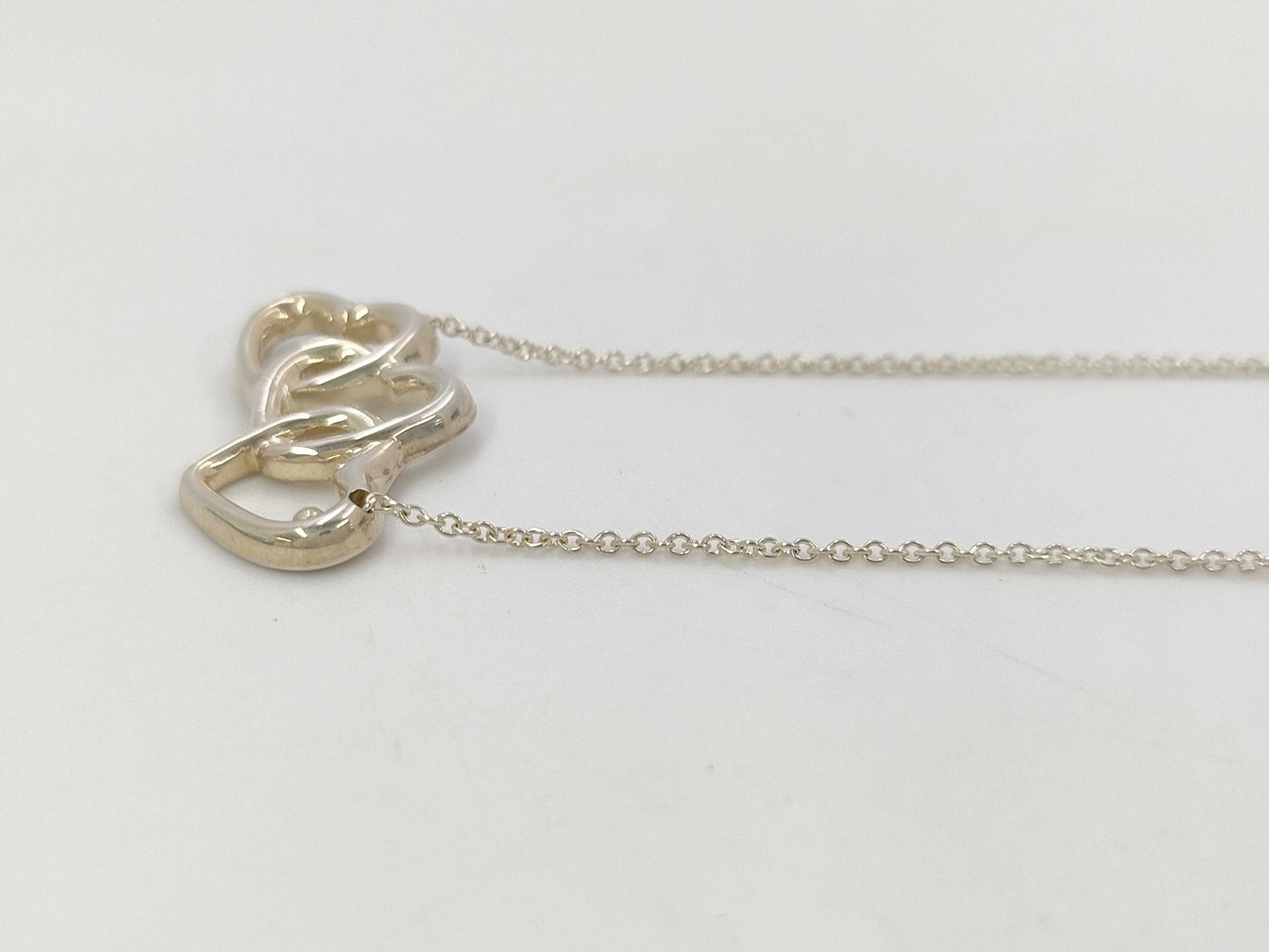 Tiffany & Co. TIFFANY 3-Row Open Heart SV925 3.6g Necklace