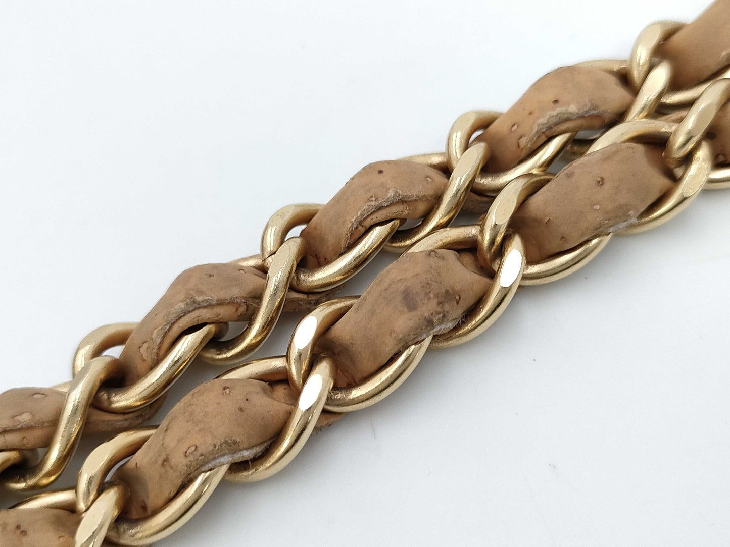 CHANEL CHANEL 2.55 V-Stitch Chain Shoulder Bag in Cork