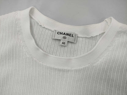 CHANEL CHANEL 2024 Icon Series Summer Knit Short Sleeve T-Shirt Size 40
