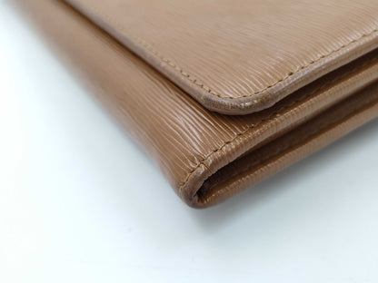 PRADA Prada long wallet leather camel