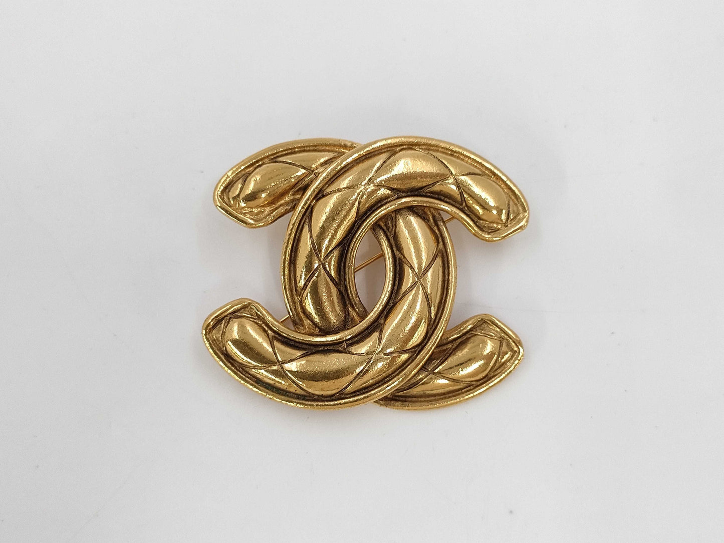 CHANEL Matelasse Coco Mark BR Brooch