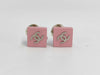 CHANEL Coco Mark Square Pink x Silver 04P Earrings