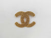 CHANEL Mesh Coco Mark Gold BR Brooch