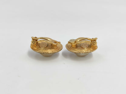 CHANEL Sunbeam Pearl Gold Earrings